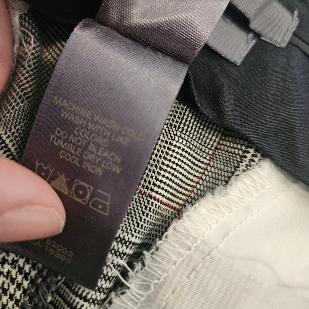 Liz Claiborne Sloan Gray Plaid Career Pants Women’s Size 6R Straight Leg - Picture 5 of 10